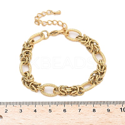 304 Stainless Steel Ovel Link Chain Bracelets for Women BJEW-U038-02G-1