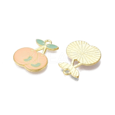 Light Gold Plated Alloy Enamel Pendants PALLOY-N176-25C-RS-1