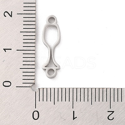304 Stainless Steel Hollow Connector Charms STAS-K270-34P-1