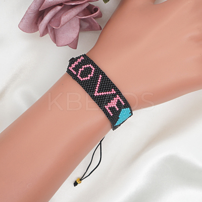 Miyuki Seed Braided Bead Bracelet BJEW-Z013-11-1