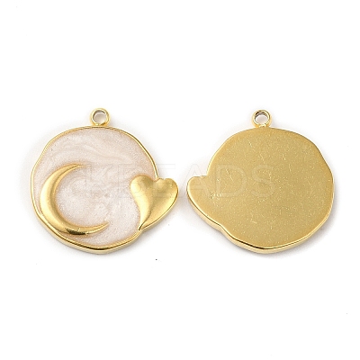 Real 18K Gold Plated 304 Stainless Steel Pendants STAS-A084-25G-05-1