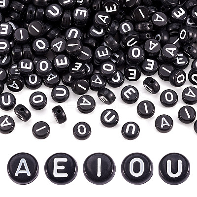 500Pcs 5 Style Opaque Acrylic Beads SACR-TA0001-16-1