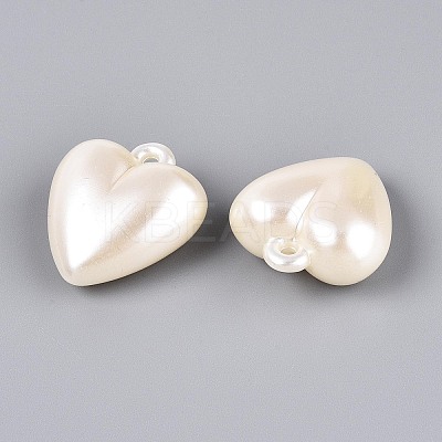 Opaque Acrylic Imitation Pearl Pendants SACR-T035-21A-1