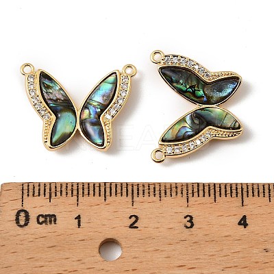 Natural Paua Shell Butterfly Pendants KK-G538-03G-01-1