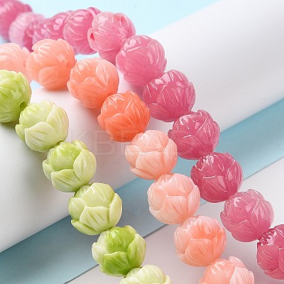 Carved Synthetic Coral Beads CORA-R021-07-1