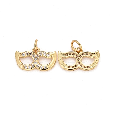 Rack Plating Brass Cubic Zirconia Pendants LS-ZIRC-C031-01G-1