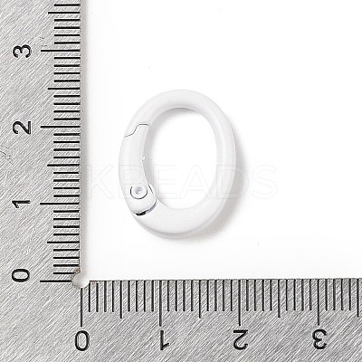 Spray Painted Alloy Spring Gate Rings AJEW-C035-01D-1