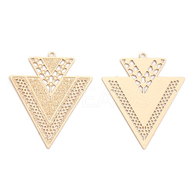 Rack Plating Brass Filigree Pendants KKC-T001-59KC-1