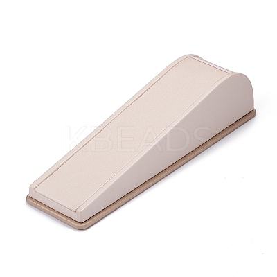 Wooden Clovered with PU Leather Bracelet Displays Stand BDIS-F003-02B-1