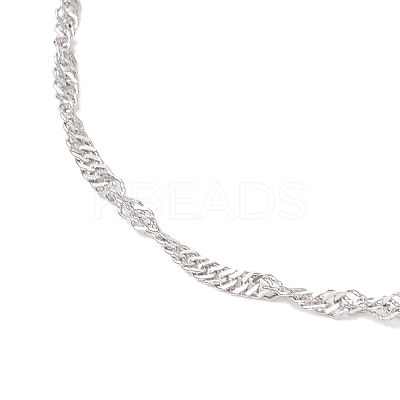 304 Stainless Steel Singapore Chain Slider Bracelet Making AJEW-JB01344-02-1