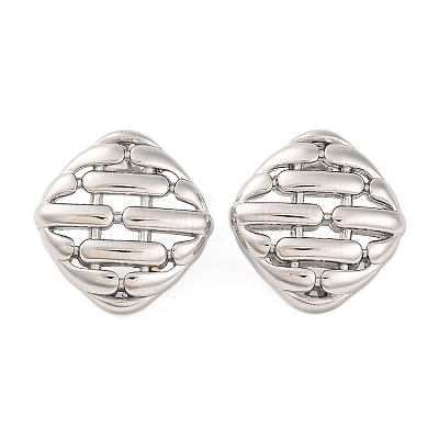 Non-Tarnish 304 Stainless Steel Stud Earrings EJEW-G395-09P-1