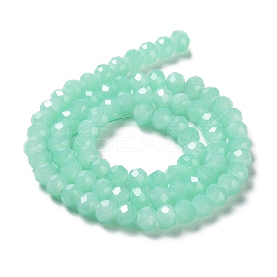 Baking Paint Imitation Jade Glass Bead Strands DGLA-A034-J6MM-A22-1