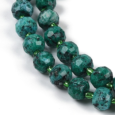 Natural Sesame Jasper Dyed Beads Strands G-H057-A21-05-1