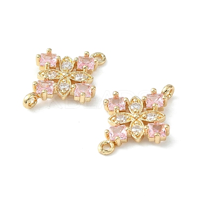 Brass Pave Cubic Zirconia Connector Charms X-KK-G462-45KCG-02-1