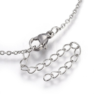 Brass Micro Pave Cubic Zirconia Pendant Necklaces NJEW-O108-12P-1