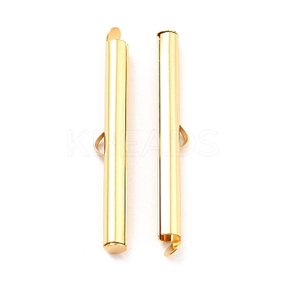 304 Stainless Steel Slide On End Clasp Tubes LS-STAS-C044-08F-G-1