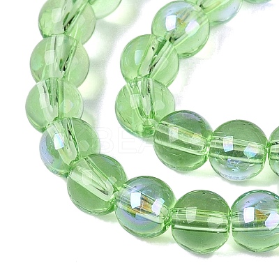 Transparent Electroplate Glass Beads Strands LS-EGLA-Q132-6MM-01A-20-1