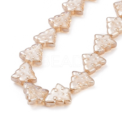 Transparent Electroplate Glass Beads Strands EGLA-C002-PL03-1