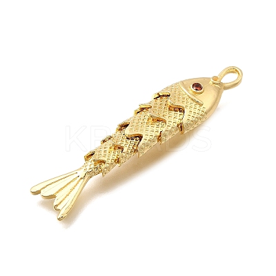 Brass Micro Pave Cubic Zirconia Pendants KK-Z125-06G-02-1