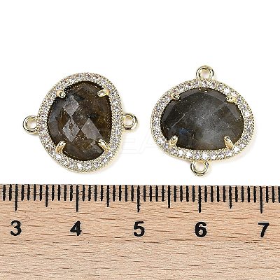 Natural Labradorite Faceted Oval Links G-B126-01G-07-1