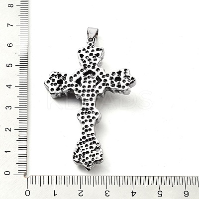 Tibetan Style Alloy Big Pendants TIBE-L012-042AS-01-1