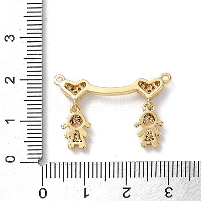 Brass Pave Cubic Zirconia Pendants KK-M287-06G-B-1