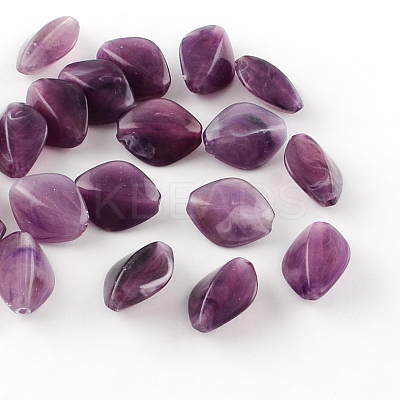 Rhombus Imitation Gemstone Acrylic Beads OACR-R037A-08-1