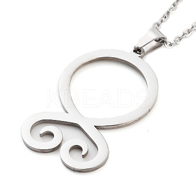 Non-Tarnish 304 Stainless Steel Pendant Necklaces NJEW-P306-04P-1