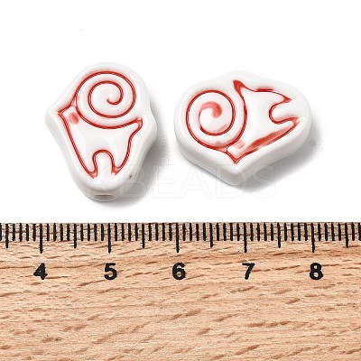 Handmade Porcelain Beads PORC-Z004-01E-1