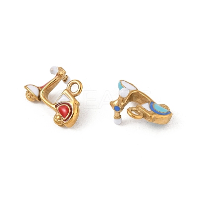 304 Stainless Steel Enamel Pendants STAS-P396-16G-M-1