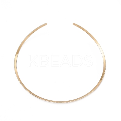 PVD Vacuum Plating 304 Stainless Steel Floral Textured Wire Necklace Making STAS-B036-05G-1