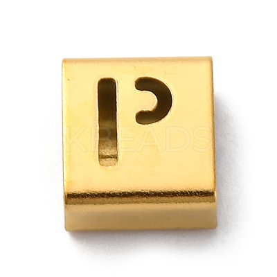 Ion Plating(IP) 304 Stainless Steel Square Slide Charms STAS-L132-24P-G-1
