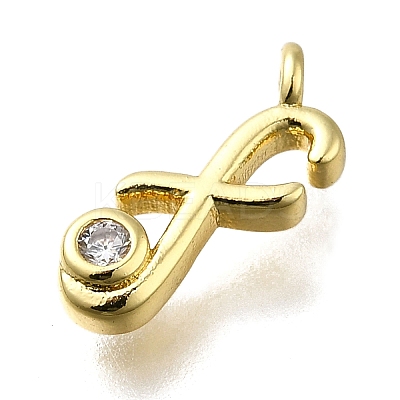 Brass Micro Pave Cubic Zirconia Pendants KK-B132-12G-F-1