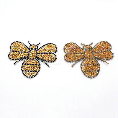 Rhinestones Sew on/Iron on Patches DIY-WH0176-50B-1