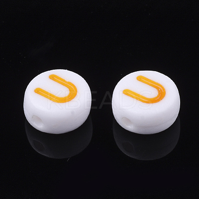 Initial Acrylic Beads OACR-E001-20U-1
