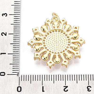 Brass Micro Pave Clear Cubic Zirconia Pendants KK-N268-64G-1