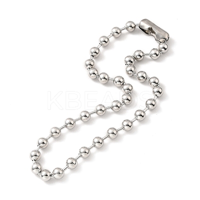 Tarnish Resistant 304 Stainless Steel Ball Chain Necklace & Bracelet Set STAS-D181-02P-02C-1