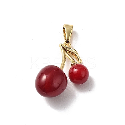 Brass Resin Pendants LS-KK-D383-01G-03-1