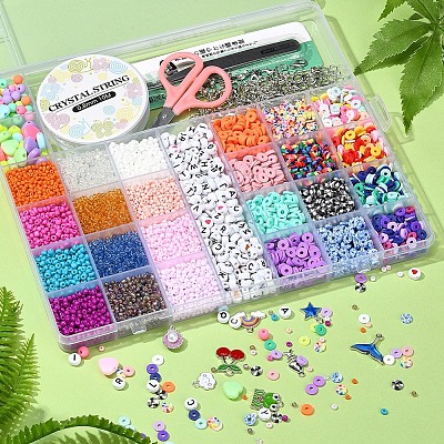 DIY Heishi & Seed Beads Jewelry Set Making Kit DIY-YW0005-47-1