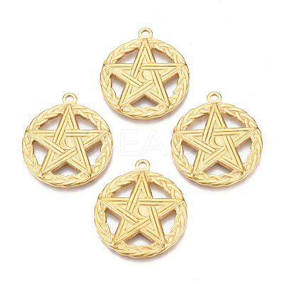 Ion Plating(IP) 201 Stainless Steel Pendants STAS-N098-076LG-1
