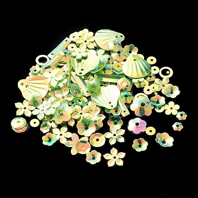 Rainbow Iridescent PVC Paillette/Sequins Beads & Links & Pendants LS-PVC-C001-01E-1