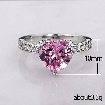Brass Micro Pave Cubic Zirconia Finger Rings for Women FS-WGC99AF-01-1