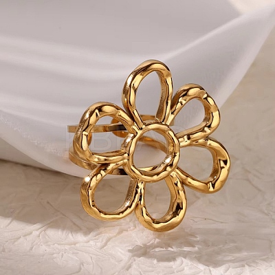 304 Stainless Steel Cuff Rings LS-RJEW-S621-02B-G-1