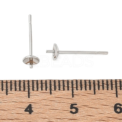 Brass Stud Earring Findings KK-A300-29A-P-1