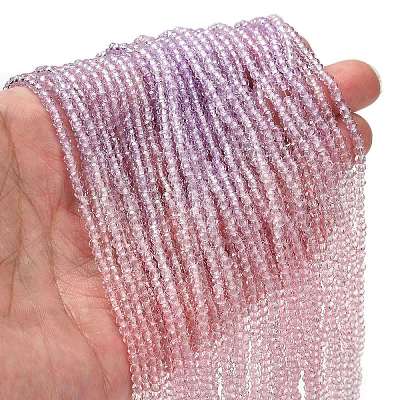 Transparent Painted Glass Beads Strands X1-DGLA-A034-T2mm-A05-1