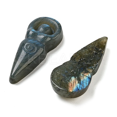 Natural Labradorite Carved Cabochons G-C152-10-1