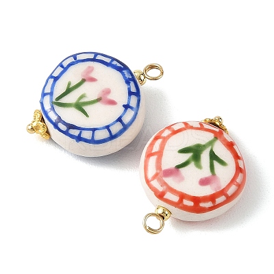 Hand Painted Handmade Porcelain Pendants PALLOY-JF05910-1