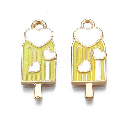 Rack Plating Alloy Enamel Pendants PALLOY-N172-029-1