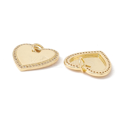 Brass Micro Pave Clear Cubic Zirconia Pendants KK-G415-11G-1