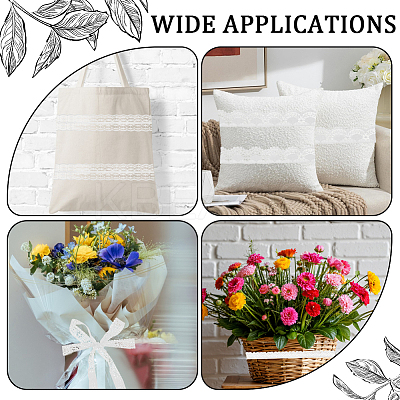 4 Styles Polyester Lace Trim OCOR-GF0005-25D-1